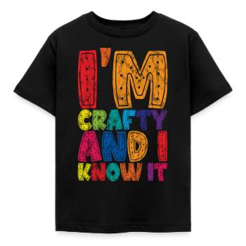 I'm Crafty And I Know It 3 - Kids' T-Shirt - black - Front - AI Model Kid Female (0cm)