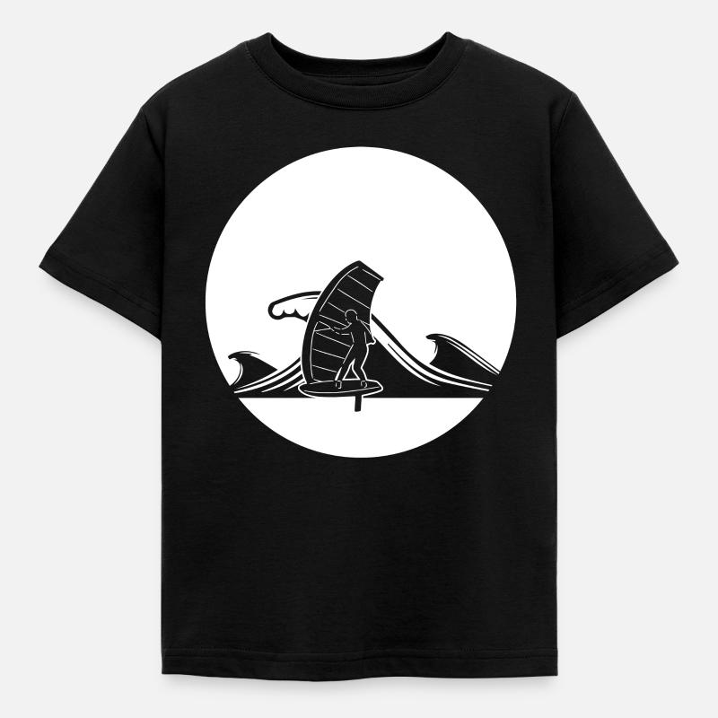 Wing Foiling - Kids' T-Shirt - black