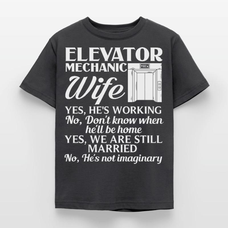 Elevator Elevator System Technician Woman Elevator Elevator Kids' T-Shirt
