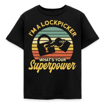 Locksmith Lock Picking Employee Locksmith - Kids' T-Shirt - black - Front - AI Model Kid Female (0cm)