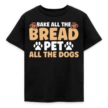 Bread Baking Gift Bakery Quote Baker - Kids' T-Shirt - black - Front - AI Model Kid Female (0cm)