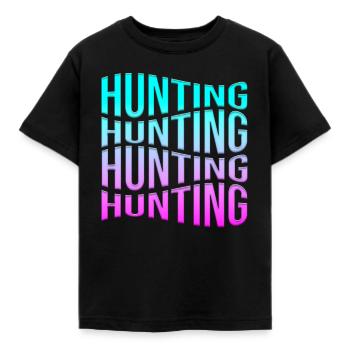 Hunt - Kids' T-Shirt - black - Front - AI Model Kid Female (0cm)