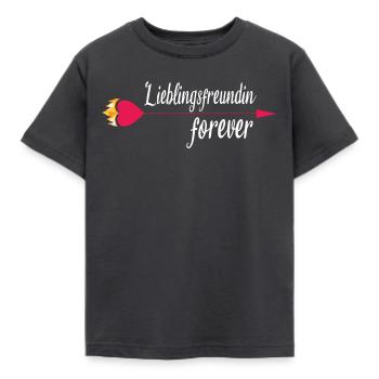 Geschenkidee Freundin schwester - Kinder T-Shirt - Dunkelgrau - Vorne - AI Model Kid Female (0cm)