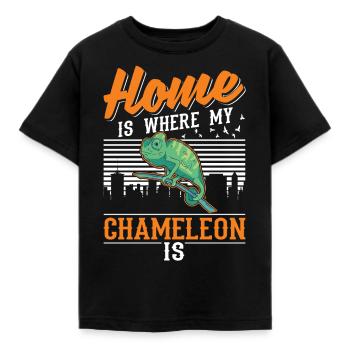 Caméléon Accueil Caméléon - T-shirt Enfant - noir - Devant - AI Model Kid Female (0cm)