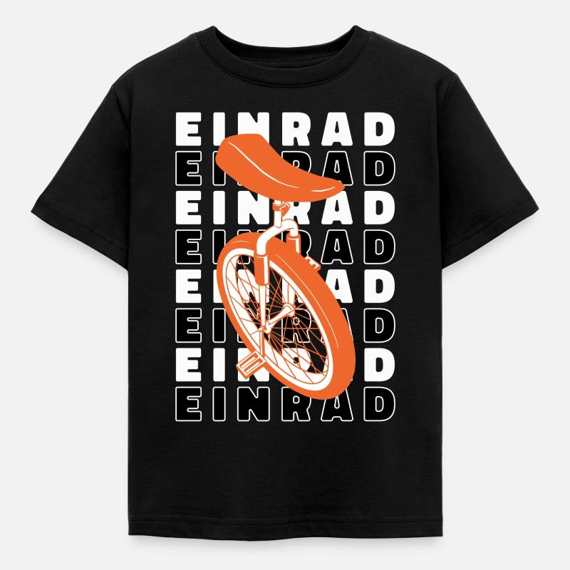 Einrad Einradfahrer Einradfahrrad Einrad - Kinder T-Shirt - Schwarz
