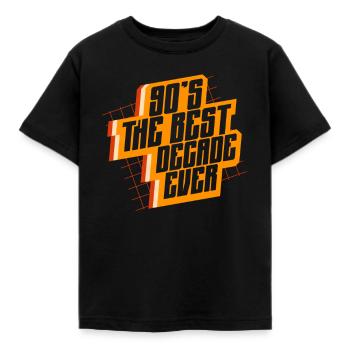 90s The best decade ever nineties - Kids' T-Shirt - black - Front - AI Model Kid Female (0cm)