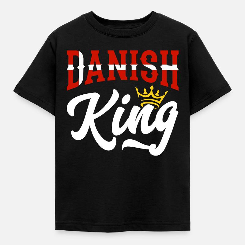 Danish King Denmark Danish Denmark Flag - Kids' T-Shirt - black
