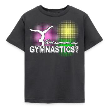 Gymnastics - Kids' T-Shirt - dark grey - Front - AI Model Kid Female (0cm)