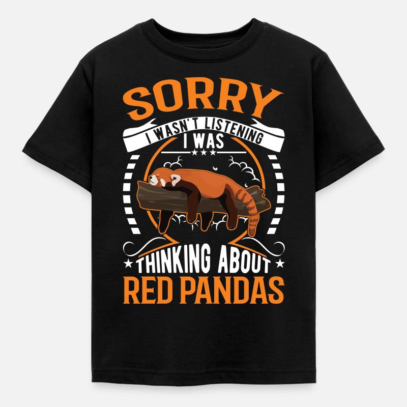 Red Panda Gift Red Panda - Kids' T-Shirt - black