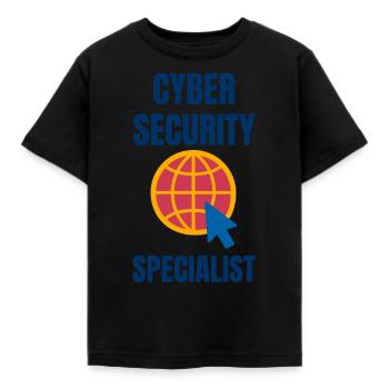 Cybersecurity - IT-Sicherheit Informatiker - Kinder T-Shirt - Schwarz - Vorne - AI Model Kid Female (0cm)