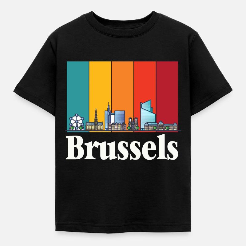 Bruxelles Atomium Atomic Nucleus Science of Physics - T-shirt Enfant - noir