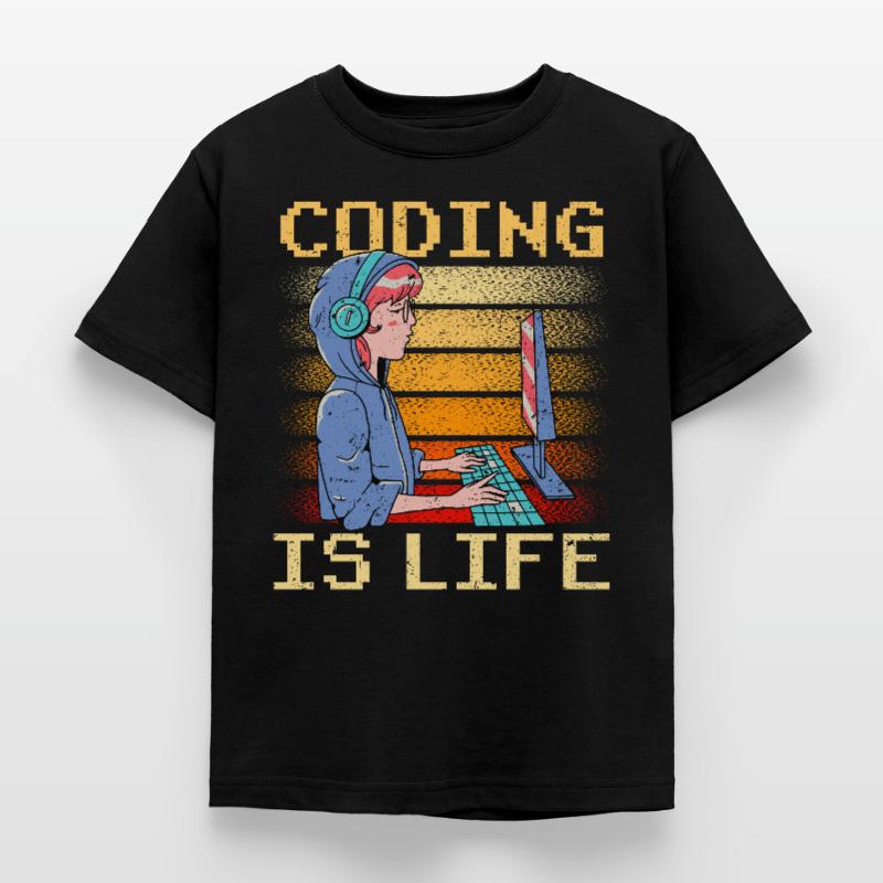 Coding is Life Coder Code Programmer Kids' T-Shirt