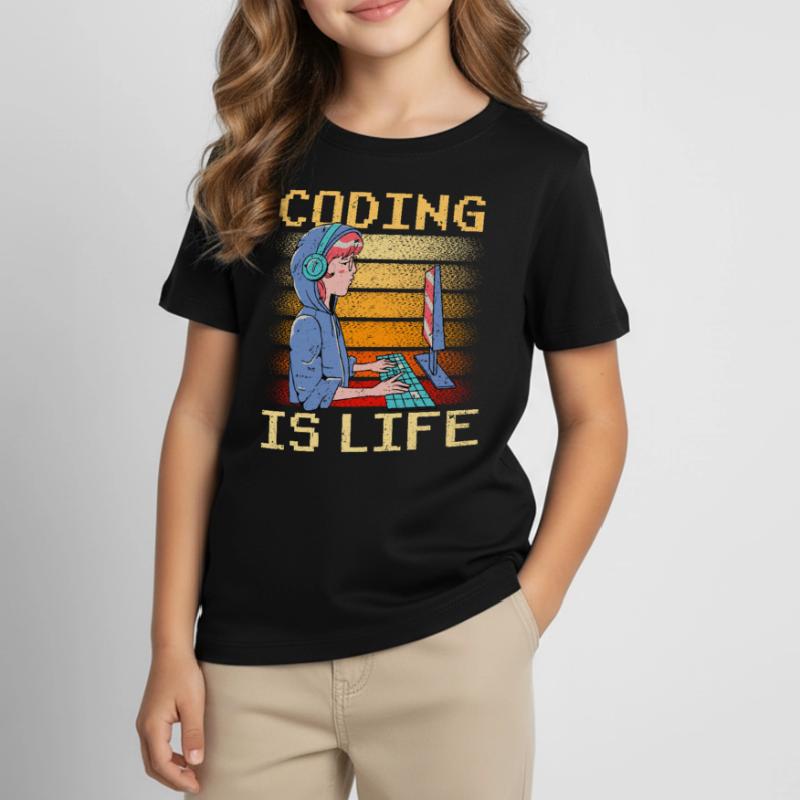 Coding is Life Coder Code Programmer Kids' T-Shirt