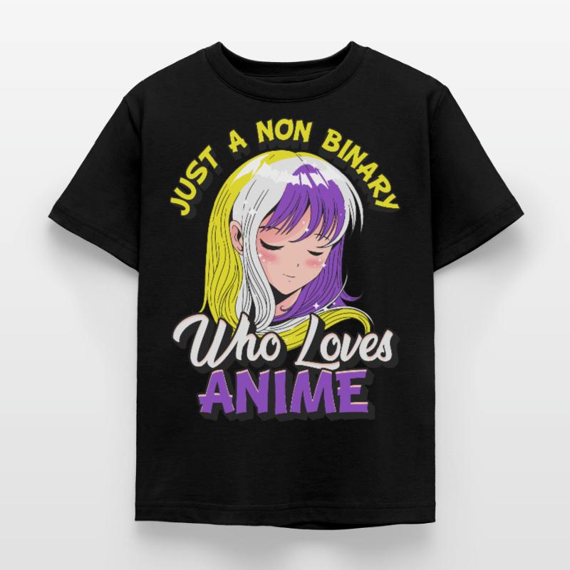 Non-binary anime girl Just a non-binary, Kids' T-Shirt