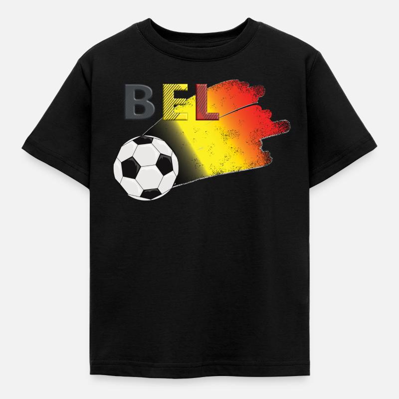 Flag Belgique - T-shirt Enfant - noir