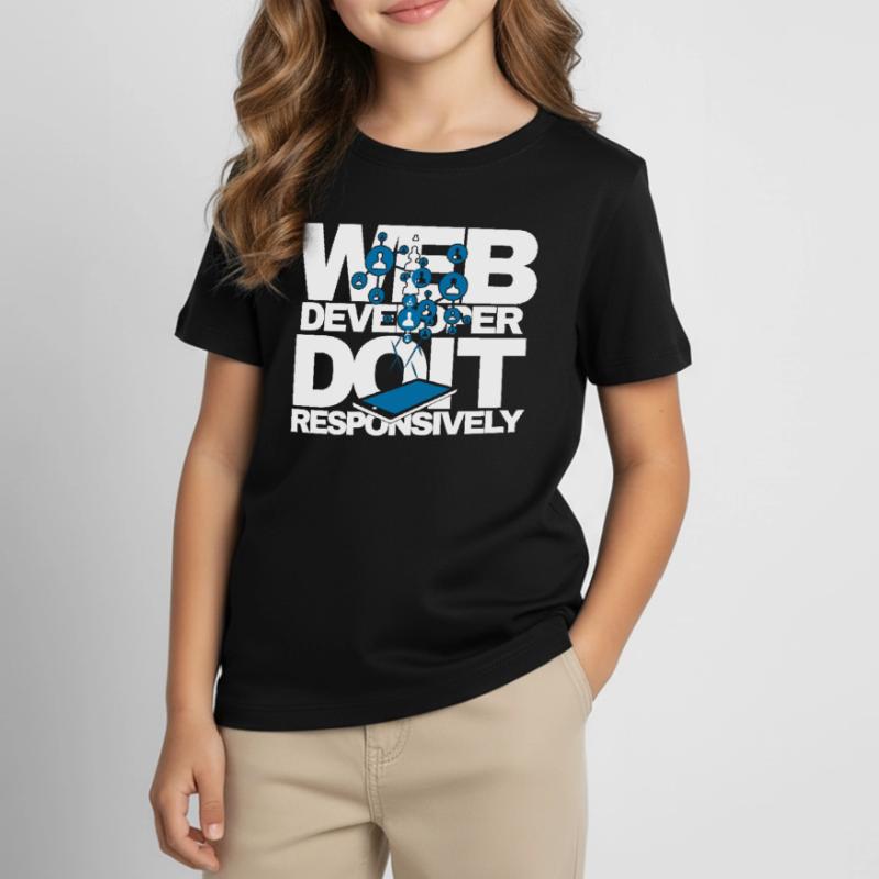 Programme de site Web Développeur Web réactif T-shirt Enfant