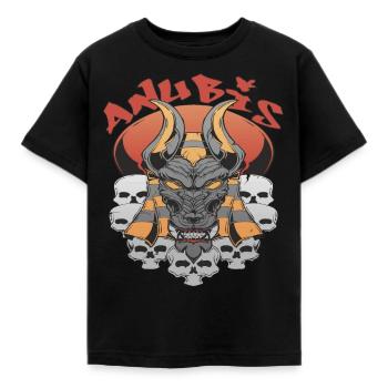 Anubis Egypte Dieu des Morts Egyptologue Pyramides Souv - T-shirt Enfant - noir - Devant - AI Model Kid Female (0cm)
