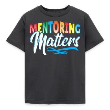 Mentor Mentoring Motivations-Lehrer Stark Bestimmt - Kinder T-Shirt - Dunkelgrau - Vorne - AI Model Kid Female (0cm)