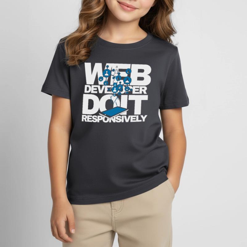 Programme de site Web Développeur Web réactif T-shirt Enfant