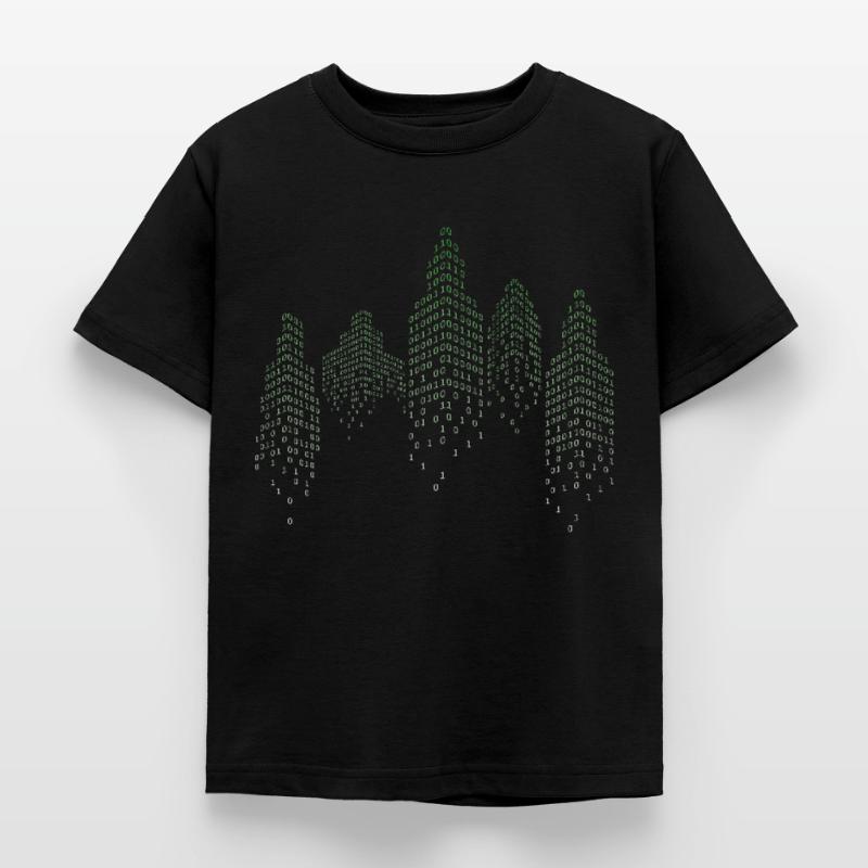 Binary City Computer Scientist Hack Coder T-shirt Enfant
