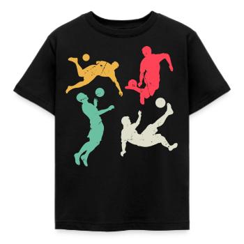 Soccer Sports Soccer Game - Soccer Players - Kinder T-Shirt - Schwarz - Vorne - AI Model Kid Female (0cm)
