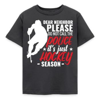 Eishockeyspieler - Kinder T-Shirt - Dunkelgrau - Vorne - AI Model Kid Female (0cm)