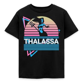 Thalassa Göttin Altgriechisch Griechische Mytholog - Kinder T-Shirt - Schwarz - Vorne - AI Model Kid Female (0cm)