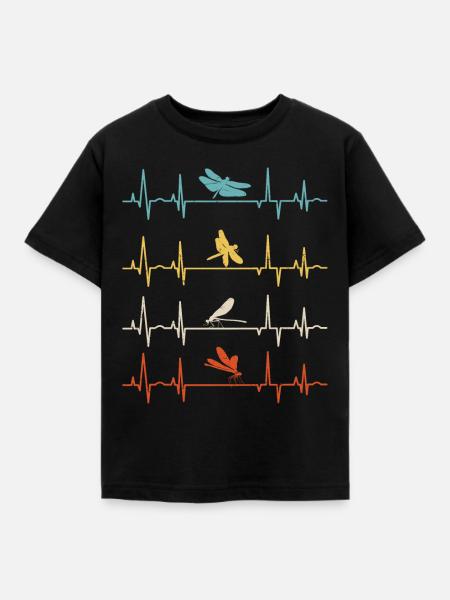 Libellenlibelle Libellen Entomologie - Kinder T-Shirt - Schwarz