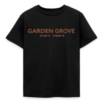 Coordonnées de la ville des États-Unis - Garden Grove - T-shirt Enfant - noir - Devant - AI Model Kid Female (0cm)