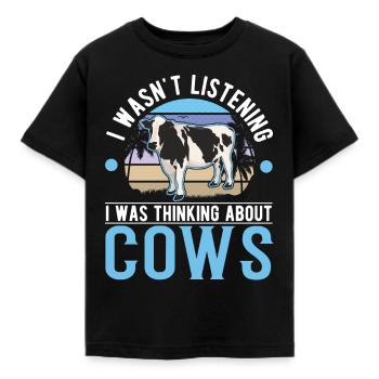 Vache Éleveur de bovins Vaches fermières - T-shirt Enfant - noir - Devant - AI Model Kid Female (0cm)