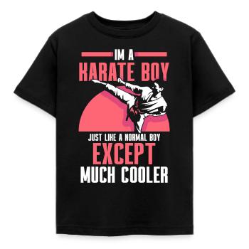 Im a Karate boy - Kinder T-Shirt - Schwarz - Vorne - AI Model Kid Female (0cm)