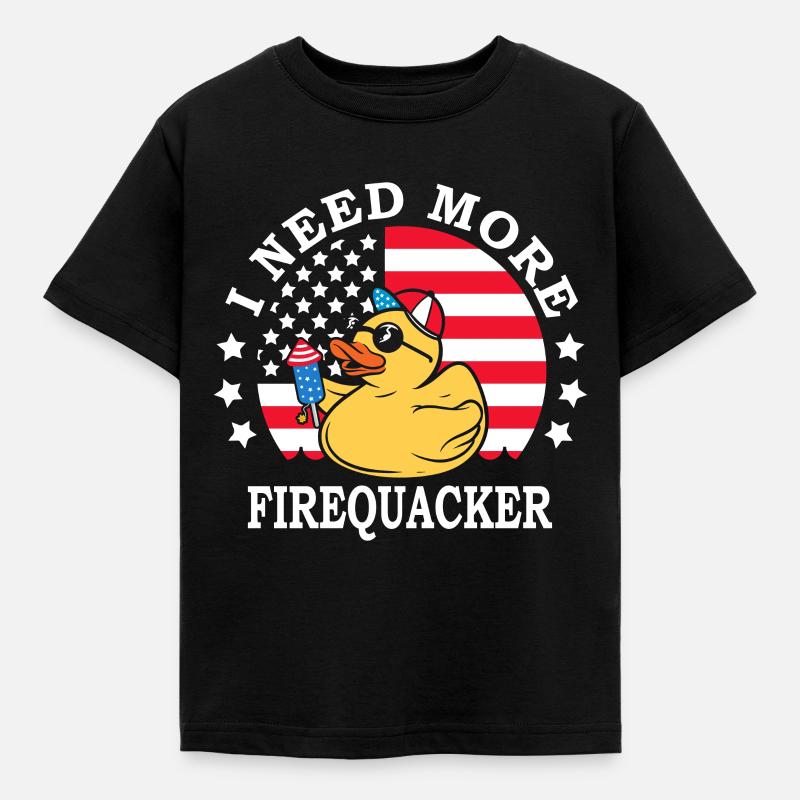 Ich Brauche Mehr Firequacker 4. Juli Firecracker - Kinder T-Shirt - Schwarz