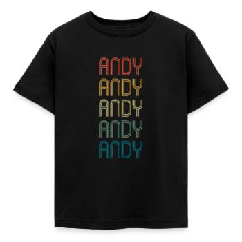 ANDY Vorname Geburtstag Name Spruch - Kinder T-Shirt - Schwarz - Vorne - AI Model Kid Female (0cm)