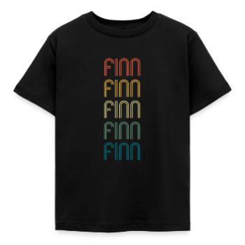 FINN Vorname Geburtstag Name Spruch - Kinder T-Shirt - Schwarz - Vorne - AI Model Kid Female (0cm)