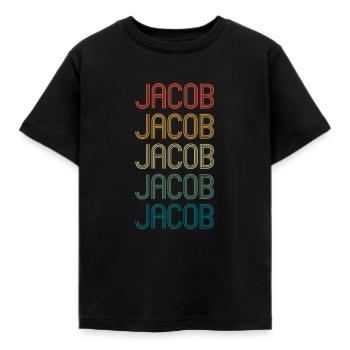 JACOB Vorname Geburtstag Name Spruch - Kinder T-Shirt - Schwarz - Vorne - AI Model Kid Female (0cm)
