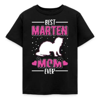 Marten Mama Mink Badger Pine marten - Kids' T-Shirt - black - Front - AI Model Kid Female (0cm)