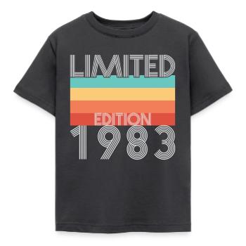 Limited Edition Retro 1983 - Kinder T-Shirt - Dunkelgrau - Vorne - AI Model Kid Female (0cm)