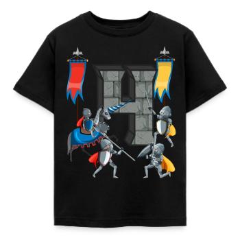 Chevaliers médiévaux Histoire médiévale - T-shirt Enfant - noir - Devant - AI Model Kid Female (0cm)