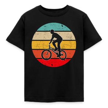 BMX Retro - Kinder T-Shirt - Schwarz - Vorne - AI Model Kid Female (0cm)