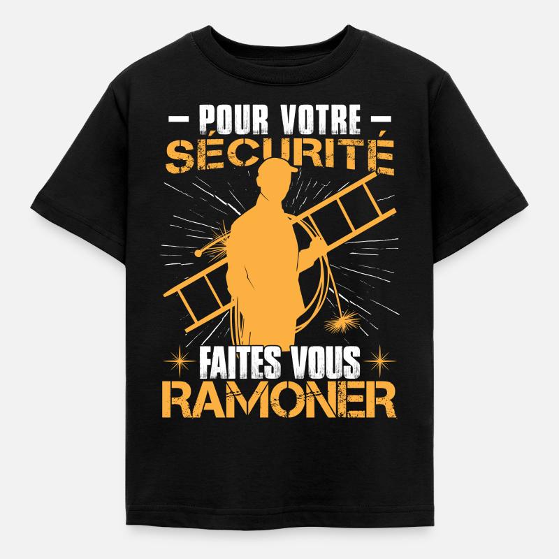 Ramoner Ramoneur Cheminées - T-shirt Enfant - noir