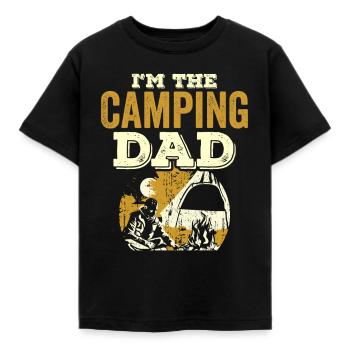 Ich Bin Der Camping Papa Camper Campen Camp - Kinder T-Shirt - Schwarz - Vorne - AI Model Kid Female (0cm)