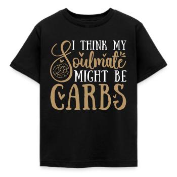 Régime faible en glucides Je pense que mon âme sœur mange sainement - T-shirt Enfant - noir - Devant - AI Model Kid Female (0cm)