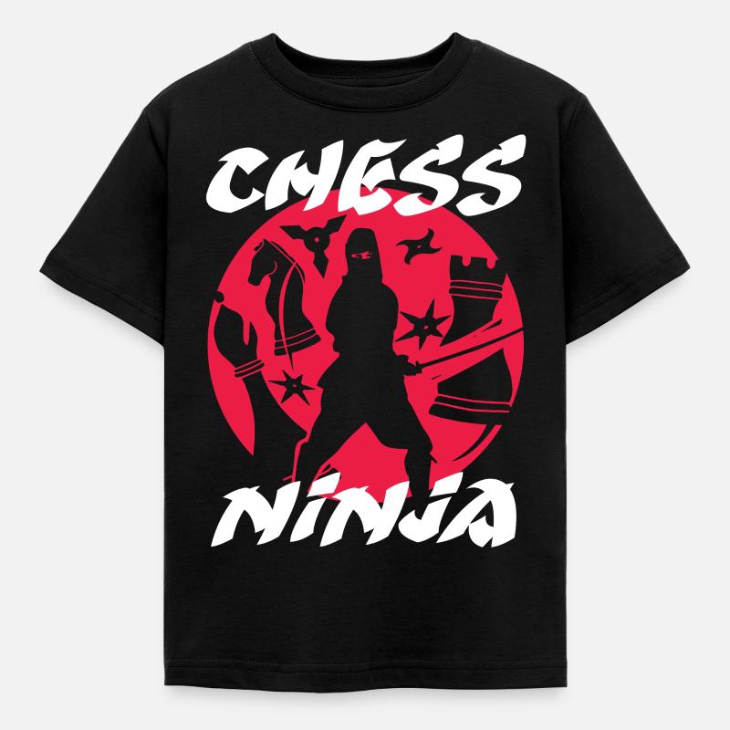 échecs, joueur d’échecs, citation d’échecs - T-shirt Enfant - noir