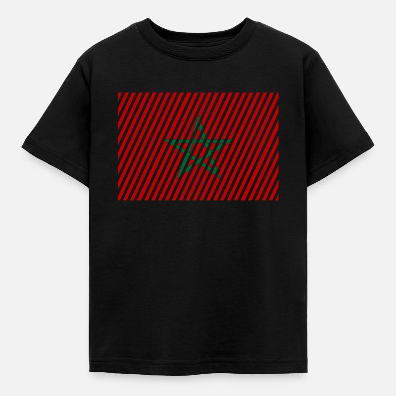 Drapeau du Maroc - T-shirt Enfant - noir