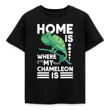 Caméléon Accueil Caméléon - T-shirt Enfant - noir - Devant - AI Model Kid Female (0cm)