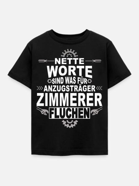 Handwerker Zimmerer - Kinder T-Shirt - Schwarz