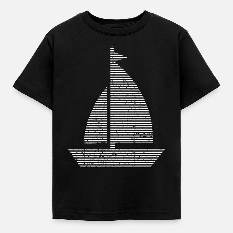 Segeln - Kinder T-Shirt - Schwarz