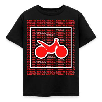 moto TRIAL Streetstyle - Trialbike Sport Moto - T-shirt Enfant - noir - Devant - AI Model Kid Female (0cm)