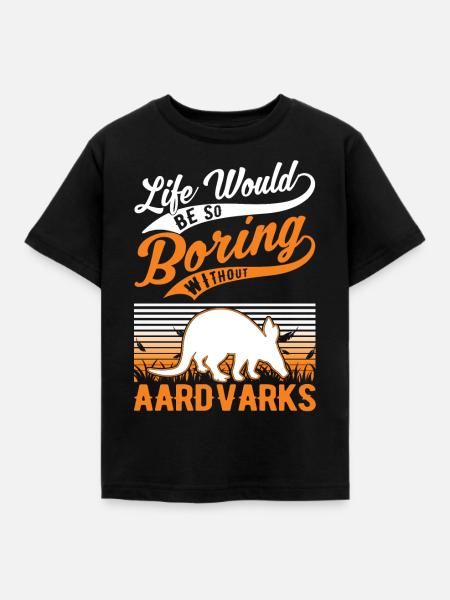 Erdferkel Geschenk Aardvark - Kinder T-Shirt - Schwarz