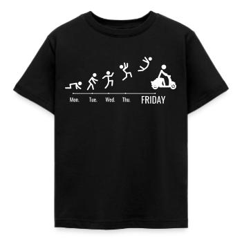 Rollerfahrer Mofa Moped Scooter-Fahrer Wochenend - Kinder T-Shirt - Schwarz - Vorne - AI Model Kid Female (0cm)
